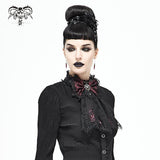 'Wednesday' Gothic Lace Bow Tie (Fire Brick)