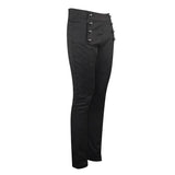 Gothic Wedding Men High Waist Slim Fit Jacquard Western Style Trousers