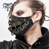 Steampunk Metallic Bronze Unisex Spiked Distressed Masks