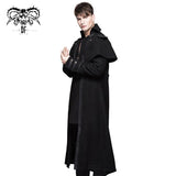 Gothic Men Fake Two Pieces High Collar Woollen Long Coats