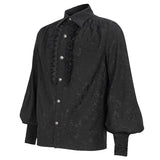 'Hygeia' Gothic Lantern Sleeve Shirt (Darkness)