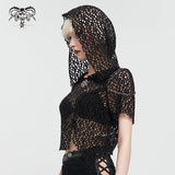 'Zeal & Ardor' Punk Mesh Hooded Top