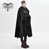 Punk Open Arms Men Winter Fur Big Cloak With Loops