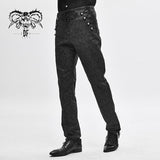 Party Dress Up Fancy Costume Gothic Patterned Men Black Trousers