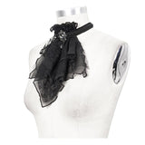 'Hestia' Gothic Mesh Bow Tie (Raven)