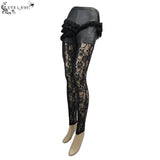 Playboy Bunny Asymmetrical Booty Rose Layered Lace Leggings