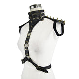 Women Spiked Accessories Punk Body Harness With Hollow Out Neckline