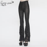 Ept006 Lace Beaded Pleated Gothic Leggings