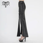 Skt124 Snakeskin Pattern Symmetrical Slit Skirt