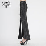 Skt124 Snakeskin Pattern Symmetrical Slit Skirt