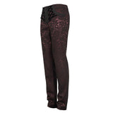 'Ghost In The Mirror' Gothic Printed Trousers (Red)