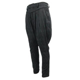 European Stylish Gothic Jacquard Oversize Black Breeches Men Trousers