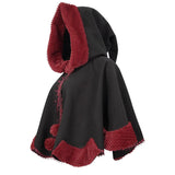 'Hollow Man' Gothic Cape With A Hood (Black)