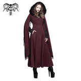 Winter Hand Embroidered Shawl Red Double Sided Women Long Coat