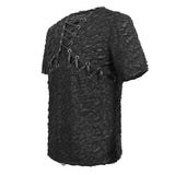 Tt162 Punk Knit Ragged Men T Shirt