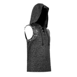 Devil Fashion Biker Punk Rock Metallic Hooded Tattered Knit Men Top