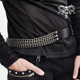 'Regenerate' Punk Metal and Leather Belt