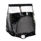 Pt129 Punk Patent Leather Sexy Shorts