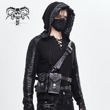 Punk Fog Flower Texture Silver Men Oblique Cross Shoulder Waist Bag