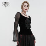 'Her Satanic Wickedness' Gothic Velvet Top