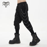 'O Negative' Punk Cargo Pants With Chains