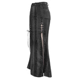 Skt124 Snakeskin Pattern Symmetrical Slit Skirt