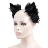 Bandeau oreilles de chat en peluche 'Neko' (Obsidienne)