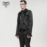 'Dream Snatcher' Gothic Patterned Swallowtail Coat (Onyx)