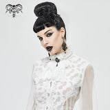 'Hestia' Gothic Mesh Bow Tie (Dove)